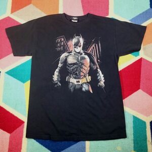 The Dark‎ Knight Rises Batman Graphic Print Black T-Shirt M